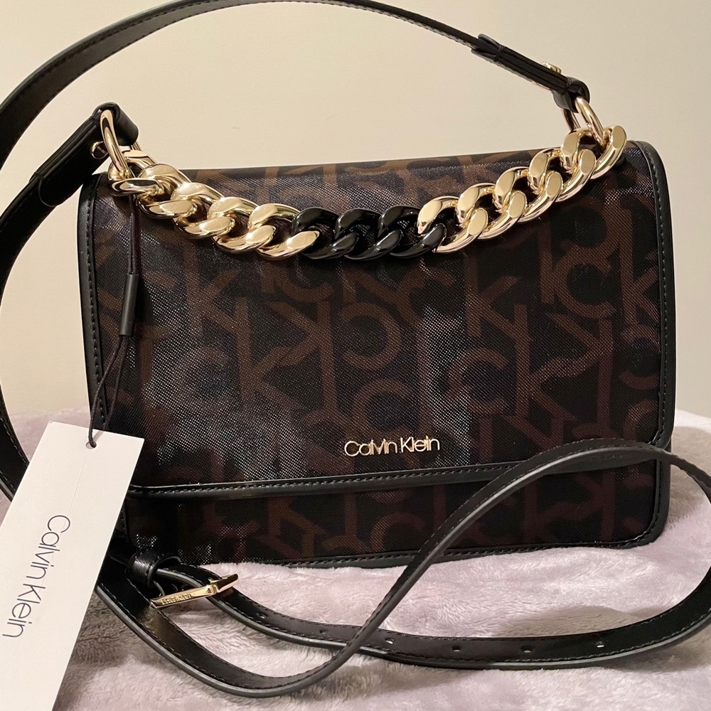 Calvin Klein monogram crossbody bag